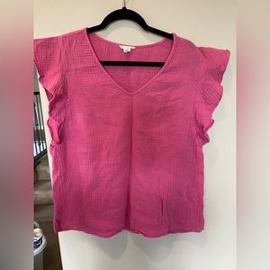 Caslon flutter sleeve top